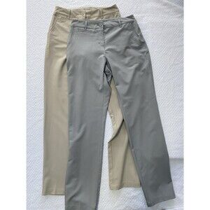 Set of 2 Lesmart Golf Series Pants Women’s US 6 Standard Fit Gray & Khaki Tan
